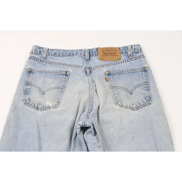 Vintage 90s Levis 550 Orange Tab Mens 32x32 Thrashed Relaxed Fit Denim Jeans